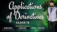 Applications of Derivatives Class 12 Maths