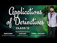 Applications of Derivatives Class 12 Maths Chapter 6