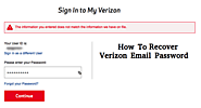 #Steps to Recover Verizon Email Password | Forgot Verizon Password