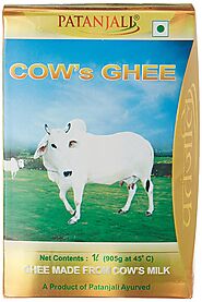 For 364/-(35% Off) Patanjali Cow's Ghee, 1L at Paytm Mall | Deals4India.in