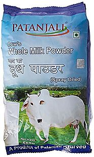 Buy Patanjali Cow Whole Milk Powder, 500g on Amazon | PaisaWapas.com