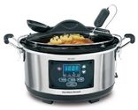 Amazon.com: Hamilton Beach 33967 Set 'n Forget 6-Quart Programmable Slow Cooker, Silver: Crock Pot: Kitchen & Dining