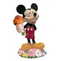 12" Tall Disney's Mickey Mouse with Bouquet Solar Statue at Garden and Pond Depot