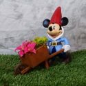9" tall Disney's Mickey Mouse Gnome with cart statue at Garden and Pond Depot