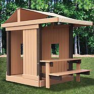 Kidwise Congo Clubhouse with Picnic Table - - Best-Rated Children's Wooden Outdoor Playhouses For Sale - Reviews And ...