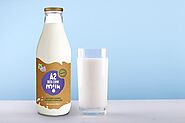 FreshToHome Pasteurised A2 Desi Cow Milk - 500ml Bottle : Buy online | freshtohome.com