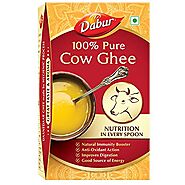 Dabur 100% Pure Cow Ghee - 1L | Desi Ghee with Rich Aroma - Grabloots