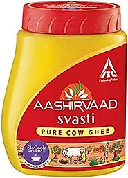 Aashirvaad Svasti Pure Cow Ghee - Clarified Butter + FREE GHEE POT :: Cooking Oils & Ghee :: Groceries :: iShopIndian...