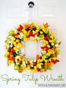 Spring Tulip Wreath (make your own wreath tutorial)