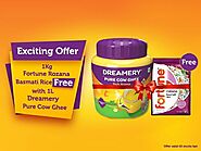 Dreamery | Pure Cow Ghee | 1 Ltr ( Get 1kg Fortune Rice Rozana FREE) | Best Quality Guaranteed