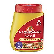 Aashirvaad Svasti Pure Cow Ghee, Pet Pack 1L, Desi Ghee with Rich Aroma Price in India & Offers