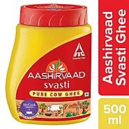 Aashirvaad Svasti Pure Cow Ghee 500ML - growthindiagrowthcustomer