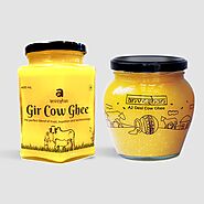 Anveshan Combo of Gir Cow Ghee 400ml and Desi Hallikar Cow Ghee 500ml at Rs 1650