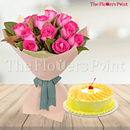 Flowers With Cake