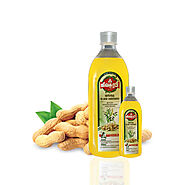 Wood pressed groundnut Oil 1L | Dry Fruits Home