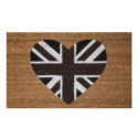 Buy Union Jack Heart Rubber Backed Coir Door Mat