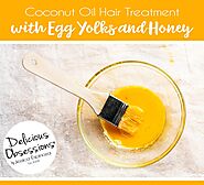 Coconut Oil Hair Treatment with Egg Yolks and Honey