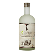 Pure Nutrition Cold Pressed Raw Virgin Coconut Oil - For Hair & Skin Massage, 100% Edible - 500 ml Glass Bottle
