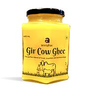 Anveshan Gir Cow Ghee| 400ml | Made from Traditional Bilona Method | Gluten Free| Full of Antioxidants- Buy Online in...