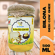 Organic Desi Cow Ghee From Desi Gir Cow's A2 Milk Prepared by Traditional Bilona Method-500ML - iSwadeshi