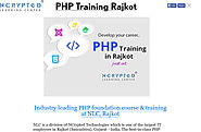 'PHP Training Rajkot' from 'IT Training Programs Rajkot' by NCrypted Learning Center