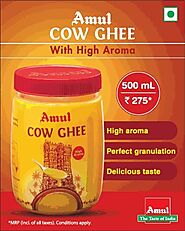 Amul Cow Ghee With High Aroma 500 Ml Rupees 275 Ad - Advert Gallery