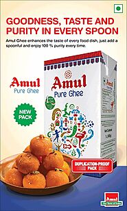 Amul Pure Ghee Duplication Proof Pack Ad - Advert Gallery
