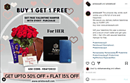 Buy One Get One Free Get Free Valentine Hamper with Every Purchase