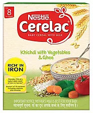 Nestle CERELAC Baby Cereal with Milk Khichdi with Vegetables & Ghee From 8 Months - 300 gm Bag In Box Pack Online in ...