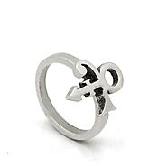 Youe Shone Prince RIP Ankh Sign Single Jewelry Prince Love Symbol ring For Women - Vikingkompass