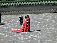 Romantic photography on the great wall