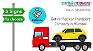 Get verified car Transport Company in Mumbai – Carbikemovers