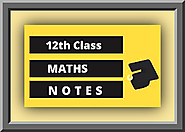 12th Math PDF Notes