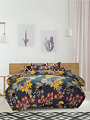 Cotton fabric | 3Pcs Printed Quilt Covers
