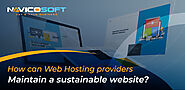 How can web hosting providers maintain a sustainable website?