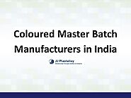 Coloured Master Batch Manufacturers in India