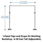 1-Panel Pipe and Drape Kit Wedding Backdrop 6 - 10 Feet Tall | Etsy