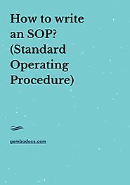 standard operating procedure writing services