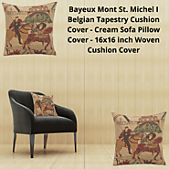Bayeux Mont St. Michel I 16x16 inch Belgian Tapestry Cushion Cover | Etsy