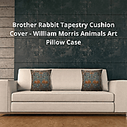 Brother Rabbit I Tapestry Cushion Cover -19x19 inch William Morris Art Decorative Pillow Cover