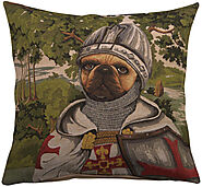 Chien Arthur Cushion Cover | 18x18 inch Belgian Cover | Tapestry Dog Pillows