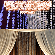 Beaded Curtain Jewel Crystal Iridescent Diamond Cut Bead Curtain | Etsy