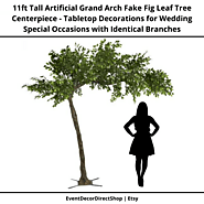 11ft Tall Artificial Grand Arch Fake Fig Leaf Tree Centerpiece - Tabletop Decoration | Etsy