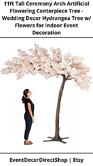 11ft Tall Ceremony Arch Artificial Flowering Centerpiece Tree for Indoor Event Decoration