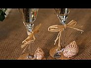How to Decorate Toasting Flutes With Shells : Wedding Planning