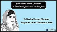 Subhadra Kumari Chauhan:- A freedom fighter and Indian poet - Anovanews