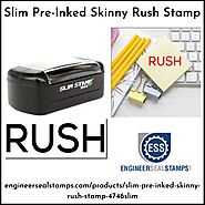 Slim Pre-Inked Skinny Rush Stamp