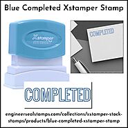 Blue Completed Xstamper Stamp