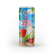 kelapa muda cherry juice drink