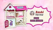 How to make wooden Pink dollhouse for Barbie Doll | Wooden Doll House | diy Miniature Doll House